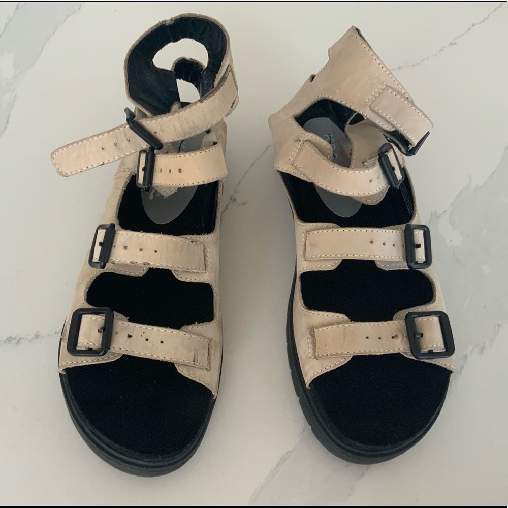 Light beige gladiator sandals